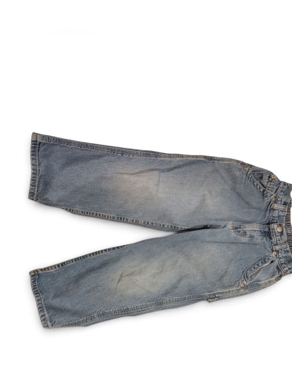 Vintage 90s OshKosh B'gosh OKB Carpenter Jeans Kids Size 6 Hammer Loop Denim